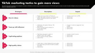 Tiktok Marketing Campaign Tiktok Marketing Tactics To Gain More Views MKT SS V