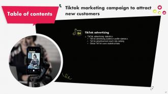 Tiktok Marketing Campaign To Attract New Customers MKT CD V Ideas Adaptable