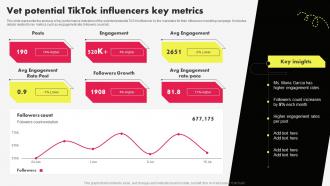 Tiktok Marketing Campaign Vet Potential Tiktok Influencers Key Metrics MKT SS V