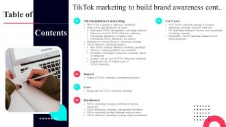 TikTok marketing guide to build brand awareness powerpoint presentation slides MKT CD Professionally Adaptable
