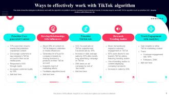 TikTok marketing guide to build brand awareness powerpoint presentation slides MKT CD Captivating Adaptable