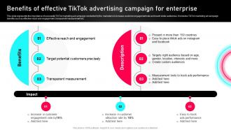 Tiktok Marketing Guide To Enhance Benefits Of Effective Tiktok Advertising Campaign MKT SS V