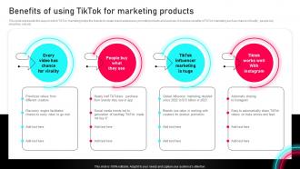 Tiktok Marketing Guide To Enhance Benefits Of Using Tiktok For Marketing Products MKT SS V