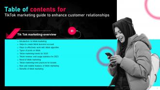 Tiktok Marketing Guide To Enhance customer Relationships MKT CD V Best Idea