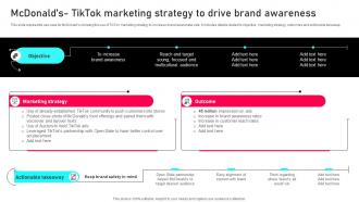 Tiktok Marketing Guide To Enhance Mcdonalds Tiktok Marketing Strategy To Drive Brand MKT SS V