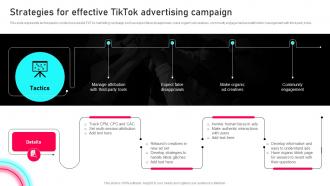 Tiktok Marketing Guide To Enhance Strategies For Effective Tiktok Advertising Campaign MKT SS V