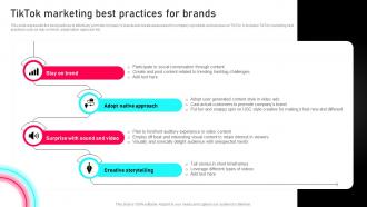 Tiktok Marketing Guide To Enhance Tiktok Marketing Best Practices For Brands MKT SS V