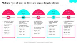 Tiktok Marketing Tactics To Provide Multiple Types Of Posts On Tiktok To Engage Target MKT SS V