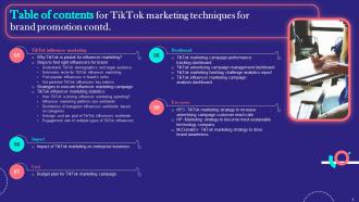 TikTok Marketing Techniques For Brand Promotion Powerpoint Presentation Slides MKT CD V Captivating Engaging