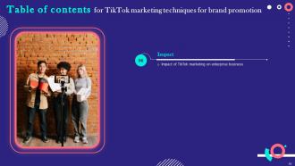TikTok Marketing Techniques For Brand Promotion Powerpoint Presentation Slides MKT CD V Analytical Pre-designed