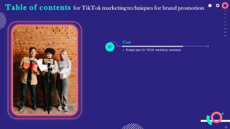 TikTok Marketing Techniques For Brand Promotion Powerpoint Presentation Slides MKT CD V Multipurpose Pre-designed