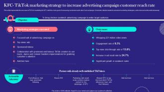 TikTok Marketing Techniques KFC TikTok Marketing Strategy To Increase Advertising Campaign MKT SS V
