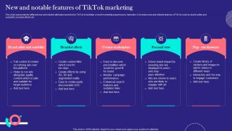 TikTok Marketing Techniques New And Notable Features Of TikTok Marketing MKT SS V
