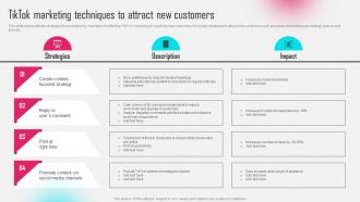 Tiktok Marketing Techniques To Attract New Customers Tiktok Influencer Marketing MKT SS V