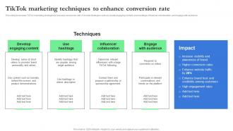 Tiktok Marketing Techniques To Enhance Conversion Record Label Branding And Revenue Strategy SS V