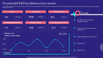TikTok Marketing Techniques Vet Potential TikTok Influencers Key Metrics MKT SS V