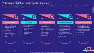 TikTok Marketing Techniques Why To Use TikTok Marketing For Business MKT SS V