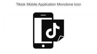 Tiktok Mobile Application Monotone Icon In Powerpoint Pptx Png And Editable Eps Format