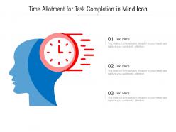 Time allotment for task completion in mind icon