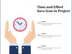 Time and effort save icon in project