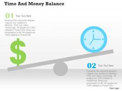 Time and money balance flat powerpoint design