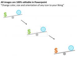 Time and money balance flat powerpoint design