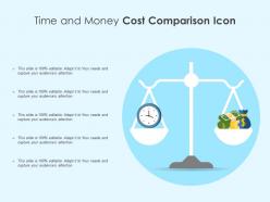 Time and money cost comparison icon