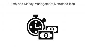 Time And Money Management Monotone Icon In Powerpoint Pptx Png And Editable Eps Format