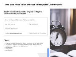 Time and place for submission for proposal offer request ppt good