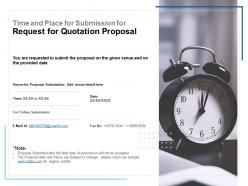 Time and place for submission for request for quotation proposal ppt show