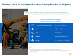 Time and place for submission for safety training request for proposal ppt powerpoint presentation show