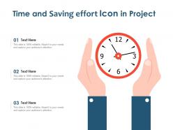 Time and saving effort icon in project
