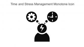 Time And Stress Management Monotone Icon In Powerpoint Pptx Png And Editable Eps Format