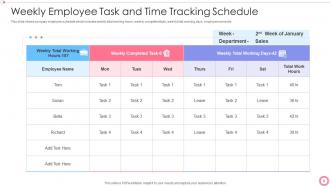 Time and task tracking powerpoint ppt template bundles