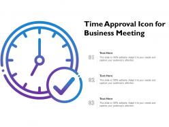 Time Approval Icon For Business Meeting