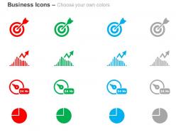 Time based target achievement ppt icons graphics