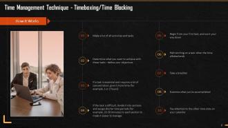 Time Blocking To Boost Productivity At Workplace Training Ppt