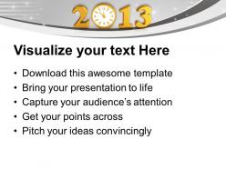 Time concept with clock new year powerpoint templates ppt themes and graphics 0113