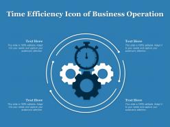 Time efficiency icon of business operation