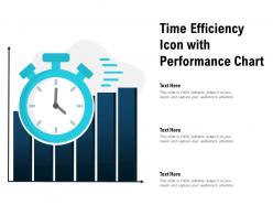 Time efficiency icon with performance chart