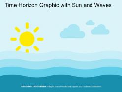 Time horizon graphic with sun and waves