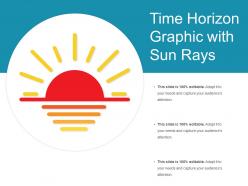 Time horizon graphic with sun rays