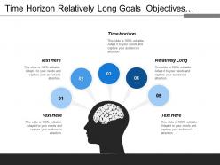 Time horizon relatively long goals objectives strategic goals