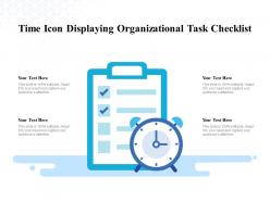 Time icon displaying organizational task checklist
