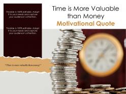 Time is more valuable than money motivational quote