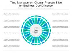 Time management circular process slide for business due diligence infographic template
