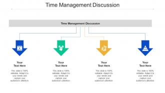 Time Management Discussion Ppt Powerpoint Presentation Design Ideas Cpb