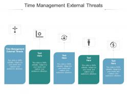 Time management external threats ppt powerpoint presentation slides deck cpb