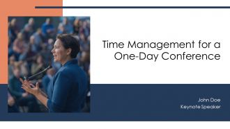 Time Management For A One Day Conference PPT Mockup AT