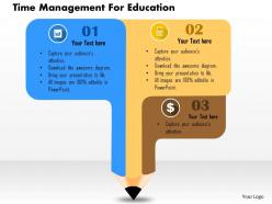 Time management for education flat powerpoint design